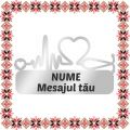 Martisor Personalizat Brosa Ecuson Medical Inox Argintiu Stetoscop Nume Mesaj