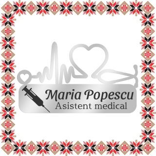 Martisor Personalizat Brosa Ecuson Medical Inox Argintiu Stetoscop Asistent Medical