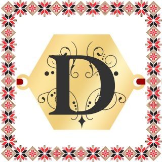 Martisor Bratara Inox Placat Aur 18K Hexagon Initiala D