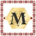 Martisor Bratara Inox Placat Aur 18K Hexagon Initiala N