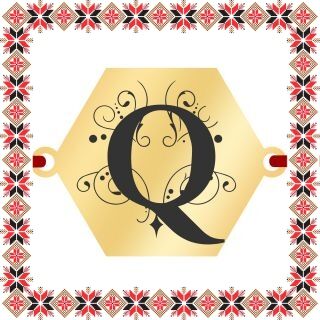 Martisor Bratara Inox Placat Aur 18K Hexagon Initiala Q