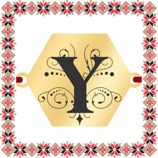 Martisor Bratara Inox Placat Aur 18K Hexagon Initiala Y