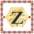 Martisor Bratara Inox Placat Aur 18K Hexagon Initiala Z