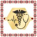 Martisor Bratara Inox Placat Aur 18K Hexagon Simboluri Medicale