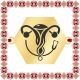 Martisor Bratara Inox Placat Aur 18K Hexagon Medic Obstetrica Ginecologie