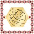 Martisor Bratara Inox Placat Aur 18K Hexagon Medic Pediatru