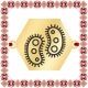 Martisor Bratara Inox Placat Aur 18K Hexagon Medic Boli Infectioase