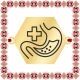 Martisor Bratara Inox Placat Aur 18K Hexagon Medic Gastroenterolog