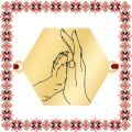 Martisor Bratara Inox Placat Aur 18K Hexagon Iubitoare de Animale