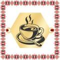 Martisor Bratara Inox Placat Aur 18K Hexagon Dependenta de Cafea
