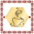 Martisor Bratara Inox Placat Aur 18K Hexagon Cafea