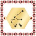 Martisor Bratara Inox Placat Aur 18K Hexagon Constelatie Zodia Varsator