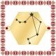 Martisor Bratara Inox Placat Aur 18K Hexagon Constelatie Zodia Balanta