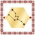 Martisor Bratara Inox Placat Aur 18K Hexagon Constelatie Zodia Taur
