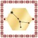 Martisor Bratara Inox Placat Aur 18K Hexagon Constelatie Zodia Rac