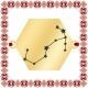 Martisor Bratara Inox Placat Aur 18K Hexagon Constelatie Zodia Scorpion