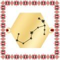 Martisor Bratara Inox Placat Aur 18K Hexagon Constelatie Zodia Scorpion