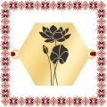 Martisor Bratara Inox Placat Aur 18K Hexagon Iulie Nufar