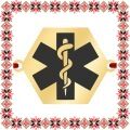 Martisor Bratara Inox Placat Aur 18K Hexagon Ambulanta