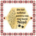 Martisor Bratara Inox Placat Aur 18K Hexagon Zambila Urare Nasa