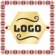 Martisor Personalizat Bratara Inox Placat Aur 18K Hexagon Logo Companie