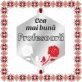 Martisor Bratara Inox Argintiu Hexagon Trandafiri Dedicatie Profesoara