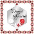 Martisor Bratara Inox Argintiu Hexagon Trandafiri Draga Soacra
