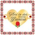 Martisor Bratara Inox Placat Aur 18K Inima Lalea Flori in Dar Bunica