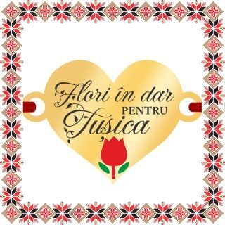 Martisor Bratara Inox Placat Aur 18K Inima Lalea Flori in Dar Matusa