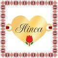 Martisor Bratara Inox Placat Aur 18K Inima Lalea Nume Ilinca