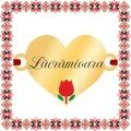 Martisor Bratara Inox Placat Aur 18K Inima Lalea Nume Lacramioara