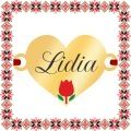 Martisor Bratara Inox Placat Aur 18K Inima Lalea Nume Lidia