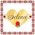 Martisor Bratara Inox Placat Aur 18K Inima Lalea Nume Selena