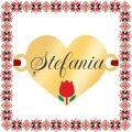 Martisor Bratara Inox Placat Aur 18K Inima Lalea Nume Stefania