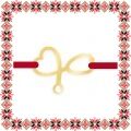 Martisor Bratara Argint Placat Aur 24K Stetoscop Doctor
