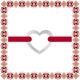 Martisor Bratara Argint Placat Rodiu Alb Contur Inima Mica