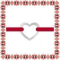Martisor Bratara Argint Placat Rodiu Alb Contur Inima Mica