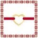 Martisor Bratara Argint Placat Aur 24K Contur Inima Mica