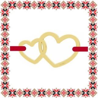 Martisor Bratara Aur 333 8K Contur Inimi