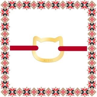 Martisor Bratara Aur 333 8K Contur Pisica Mica