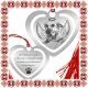 Martisor Semn de Carte Inox Inima Argintie Costi Ingerasul Salvam Suflete Kola Kariola