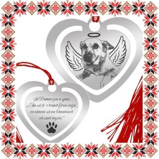 Martisor Semn de Carte Inox Inima Argintie Costi Ingerasul Salvam Suflete Kola Kariola
