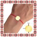 Martisor Personalizat Bratara Inox Banut Auriu Poza