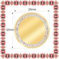 Martisor Personalizat Brosa Inox Banut Pietre Cod QR Auriu