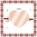 Martisor Personalizat Bratara Inox Inima Rose Gold Nume Trifoi