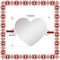Martisor Personalizat Bratara Inox Inima Argintie Mesaj