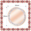Martisor Personalizat Brosa Inox Banut Pietre Nume Inger Rose Gold
