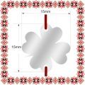 Martisor Bratara Inox Trifoi Argintiu Nume Personalizat