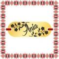 Martisor Bratara Inox Placuta Aurie Nume Ania