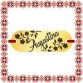 Martisor Bratara Inox Placuta Aurie Nume Augustina